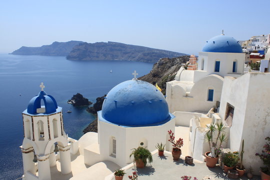 Fototapeta Village d'Oia à Santorin - Cyclades - Grèce