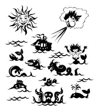 Powerful sea monsters