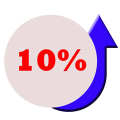 Ten percent increase