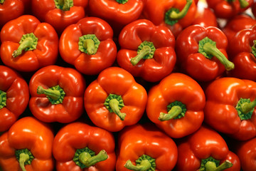 ed sweet pepper on background