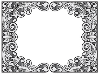 Ornate frame vector