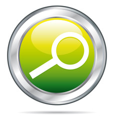 Search or close-up loop in a green glass ball