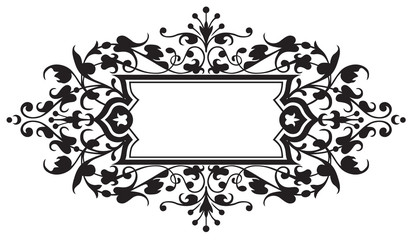 Ornate frame design element vector