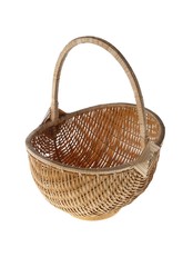 Wicker Basket, studio isolated photo