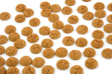 pepernoten (ginger nuts)  over white background