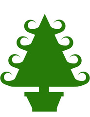 Curley Green Christmas Tree