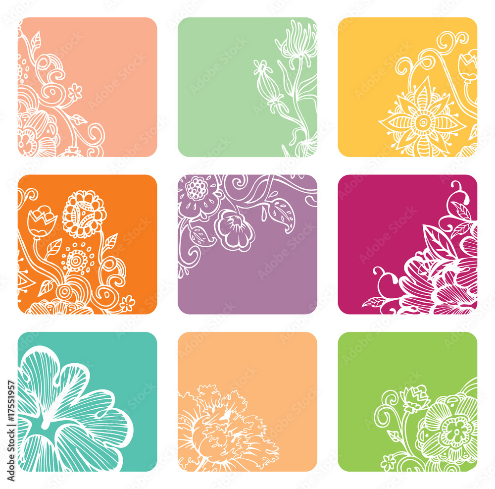 Wall mural summer flower back, vector illustration