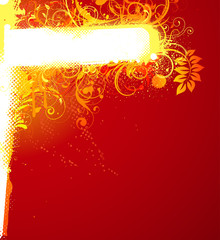 floral Decorative banner