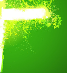 floral Decorative banner