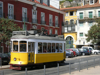 Plakat Altstadt w Lissabon