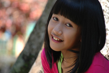 cute girl with nice smile expression