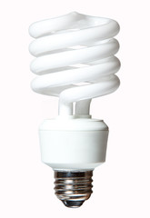 CFL lightbulb isolated on white