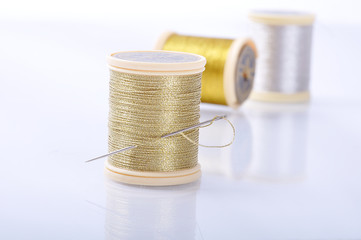 Thread, silk, gold, silver