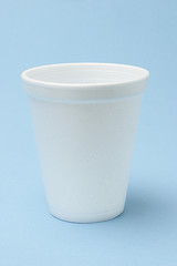 White Styrofoam cup