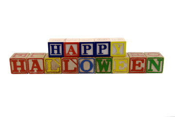 Happy Halloween new and antique blocks
