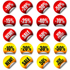 Vector price stickers