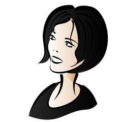 Pretty vector emo girl