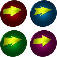 Arrow set vector for web design.