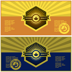 Vector design blank. Vector template.