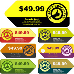 Set of design elements for sale.