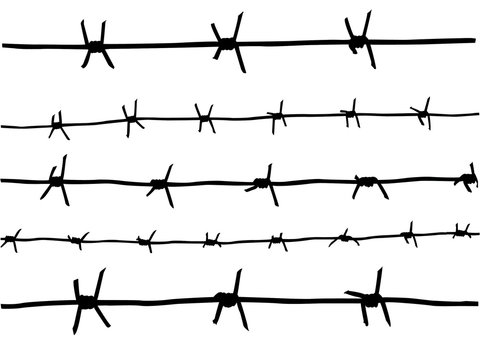 drawing of the barbed wire
