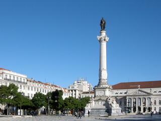 Rossio mit S&auml;ule, Lissabon