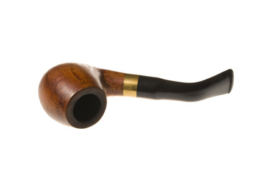 Tobacco pipe isolated on the white