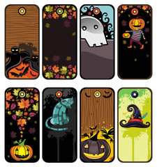 Halloween colorful tags