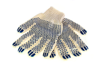 building gloves on white background