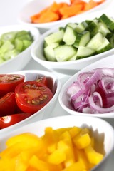 Gemüse Salat Zutaten