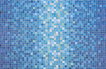 Blue colored mosaic squares