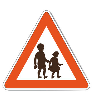 Warnschild: Vorsicht Kinder