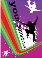 abstract skateboard design