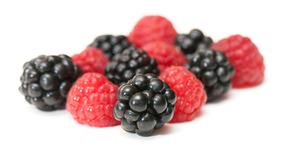 blackberry and raspberry