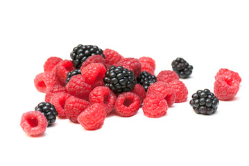 blackberry and raspberry