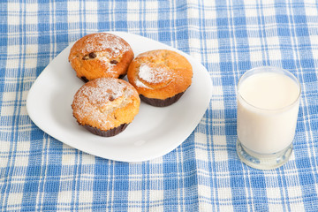 Milk and cupcakes
