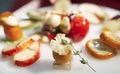 Tasty snack on restaurant table