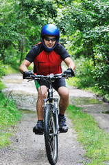Fototapeta premium mount bike man outdoor