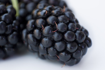 Blackberries with leaves