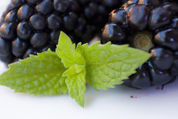 Blackberries and mint