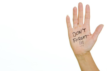 Reminder Note on Hand