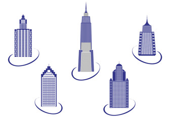Fototapeta premium Buildings symbols