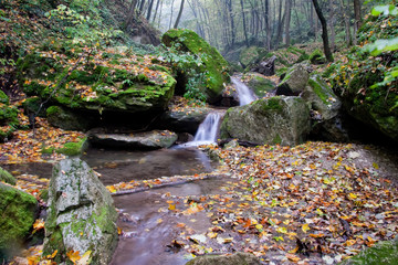 Cool water streaming down