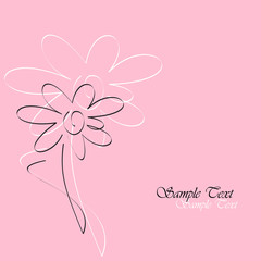 Greeting card with flower