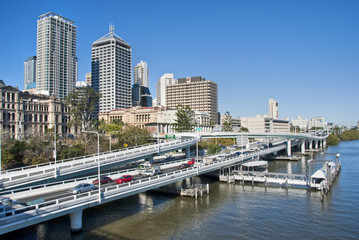 Brisbane Skyline from the Bridge, Australia, August 2009