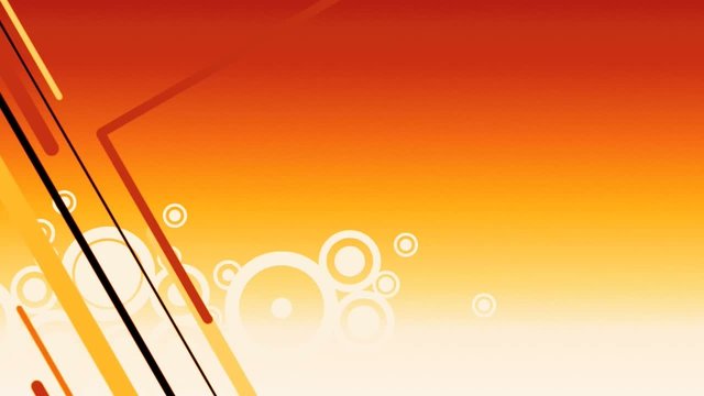 abstract orange background with colourful lines and circles loop