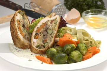 Meat roulade filed