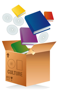 Carton de d&eacute;m&eacute;nagement - culture