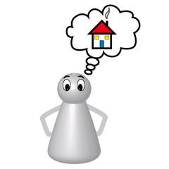 Spielfigur Bauherr abstrakt