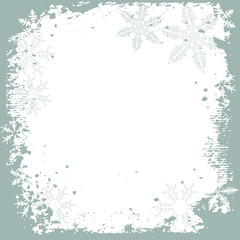 Winter background, snowflakes - vector illustration